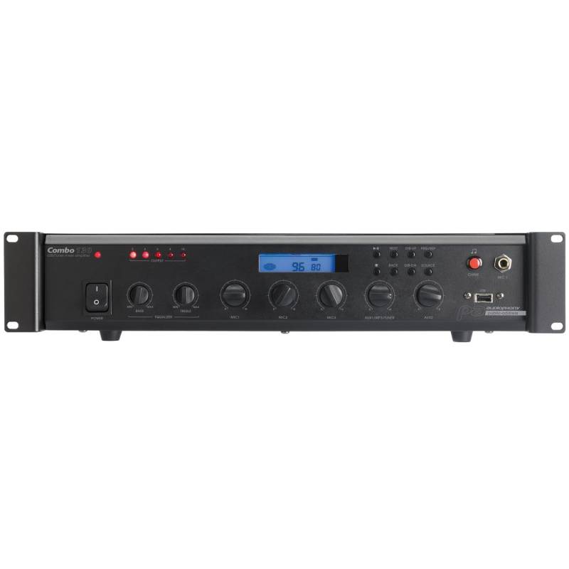 Audiophony COMBO130 130 Watt, 100V 5-Channel Mixer/Amplifier/Media Player Combo von Audiophony