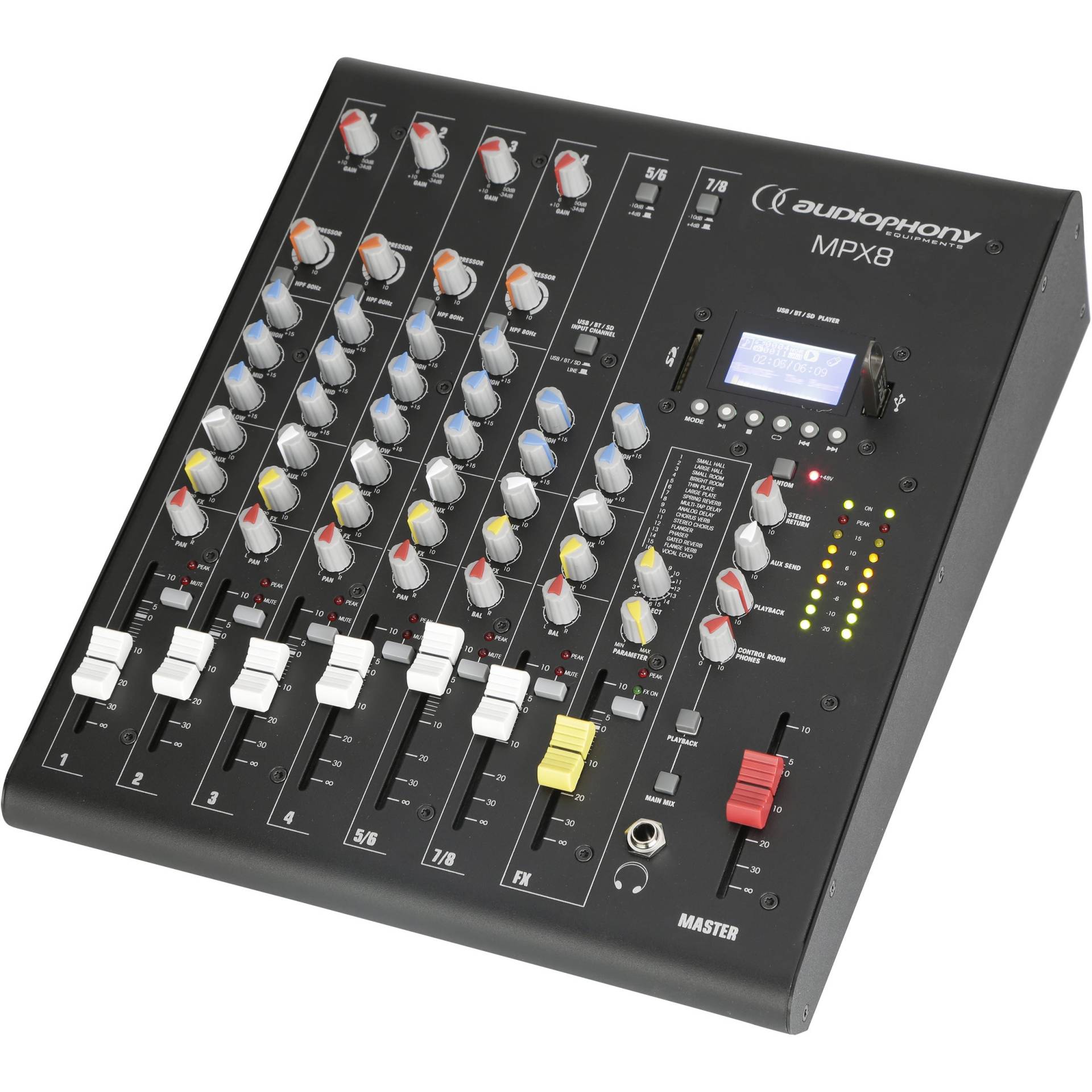 Audiophony MPX8 8-Channel Live Mixer Audiophony MPX8 8-Channel Live Mixer von Audiophony