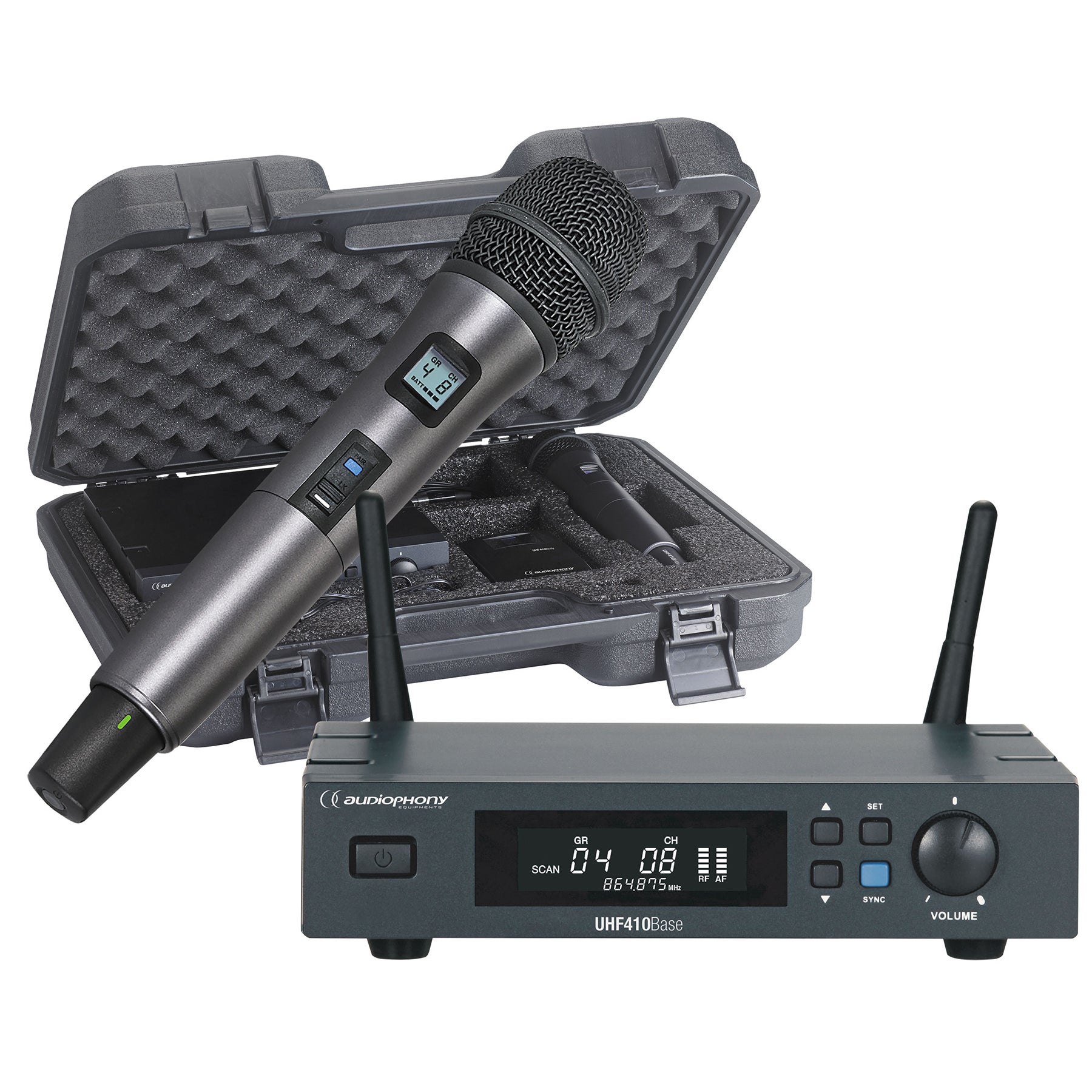 Audiophony PACK-UHF410-Hand-F5 Wireless Handheld System (514 - 564 MHz) + Case von Audiophony