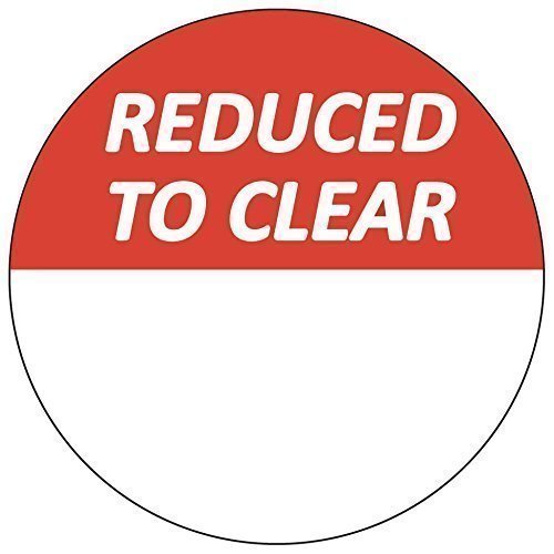 Audioprint Ltd. 1000 Pack of Reduced To Clear Stickers 30mm Red von Audioprint Ltd.