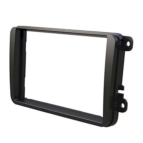 Audioproject A109 - Autoradio Radioblende 2 DIN ISO für VW Golf 5 Golf 6 Caddy Touran Tiguan Passat 3C Polo 6R Skoda Octavia SEAT Blende Doppel DIN Soft Touch schwarz von Audioproject