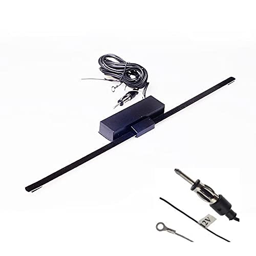 Audioproject A114 - Autoradio Antenne Autoantenne mit Verstärker Auto Scheibenantenne AM FM 12V Innen UKW Verstärker KFZ PKW LKW Wohnmobil MW Empfang Klebeantenne von Audioproject