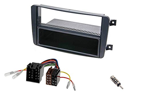 Audioproject A220 - Autoradio Einbau-Set Radioblende Mercedes C-Klasse W203 CLK W209 Viano Vito Einbaurahmen Fach Radioadapter Antennenadapter ISO DIN von Audioproject