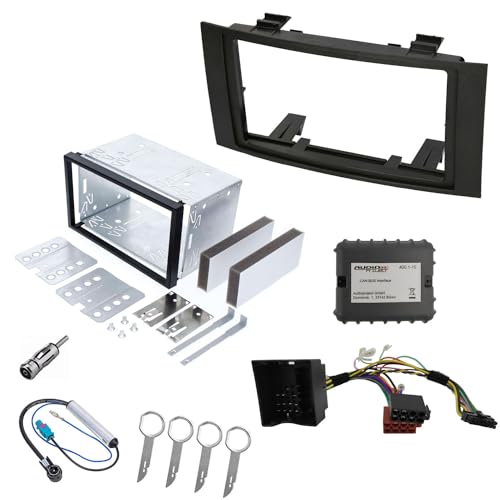Audioproject A243-10 - Autoradio Radioblende CanBus Radio Adapter Set 2 DIN kompatibel für VW Touareg 7L ab 2003 T5 Multivan Transporter ab 2003 2 DIN Metall Einbaurahmen Antennenadapter Entriegelung Audioproject A243-10 - Autoradio Radioblende CanBus Radio Adapter Set 2 DIN kompatibel für VW Touareg 7L ab 2003 T5 Multivan Transporter ab 2003 2 DIN Metall Einbaurahmen Antennenadapter Entriegelung von Audioproject