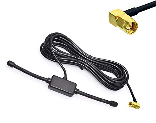 Audioproject A347 - Autoantenne DAB DAB+ SMA Adapter 5m Kabel kompatibel für VW Golf 4 5 6 Audi Opel Ford BMW Seat Skoda Pioneer Kenwood Alpine Sony Digital Radio-Antenne Scheibenantenne Auto-Radio von Audioproject