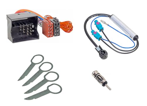 Audioproject A359 - Radioadapter Set Auto-Radio Quadlock ISO + Antennen-Adapter Doppel-Fakra auf ISO - DIN + Entriegelungsbügel - kompatibel mit VW Audi Skoda Seat Golf Polo A3 A4 Tuner Diversity Audioproject A359 - Radioadapter Set Auto-Radio Quadlock ISO + Antennen-Adapter Doppel-Fakra auf ISO - DIN + Entriegelungsbügel - kompatibel mit VW Audi Skoda Seat Golf Polo A3 A4 Tuner Diversity von Audioproject