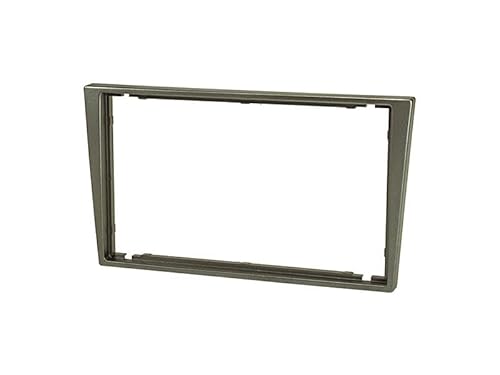Audioproject A386.2 - Autoradio Radioblende 2 DIN kompatibel für Opel Corsa C Combo Omega B Astra Vectra Meriva Agila Zafira B Vivaro Doppel DIN Einbaurahmen dunkelgrau metallic von Audioproject