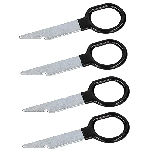 Audioproject A390-50 - 4 Stück Set gummiertes Autoradio Entriegelungswerkzeug Ausbauwerkzeug kompatibel für Ford Fiesta Focus Mondeo C-Max 6000CD Sony CD DIN Auto Radio Entriegelung Werkzeug von Audioproject