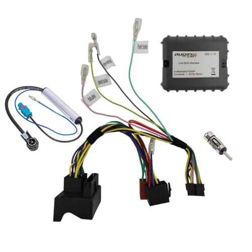 Audioproject A400.2-10 - CanBus Adapter Quadlock ISO kompatibel für Audi VW Golf 5 Golf 6 Passat B7 VW T5 Polo Skoda Seat incl Radio Adapter Antennen Adapter Fakra ISO Zündplus Speedpuls Rückwärtsgang von Audioproject