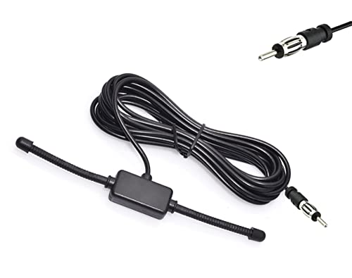 Audioproject A414 - Autoradio Autoantenne Scheibenantenne AM FM UKW - DIN Adapter - 5m Kabel Auto Antenne Radio KFZ kompatibel für VW Golf 4 5 6 Audi Opel Ford BMW Seat Skoda von Audioproject