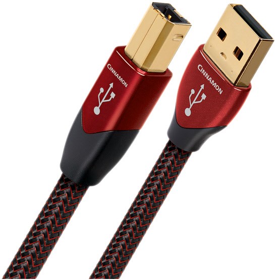 Cinnamon USB A>B (0,75m) Kabel schwarz/rot von Audioquest
