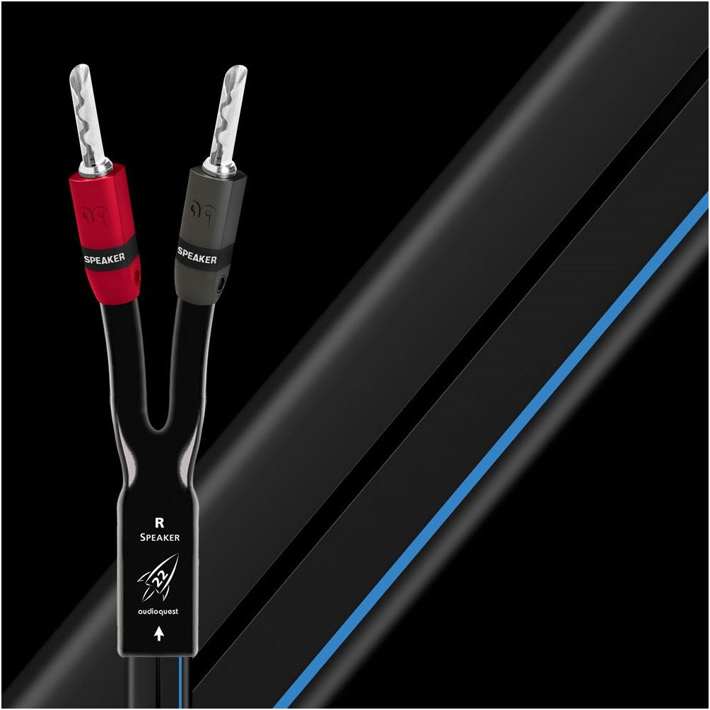 Rocket 22 2Stk. (2m) Lautsprecherkabel schwarz von Audioquest