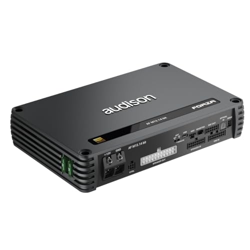 Audison AF M12.14 bit – 12-Kanal-Verstärker mit 14-Kanal-DSP, 90W RMS @ 2 Ohm, entwickelt für komplexe OEM-Multikanalsysteme von Audison