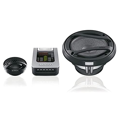 Audison AV K6 – 6,5" 2-Wege Komponenten-Lautsprechersystem, 100W RMS, Hybrid-Konus, Neodym-Hochtöner für hochwertige Auto-HiFi-Systeme von Audison