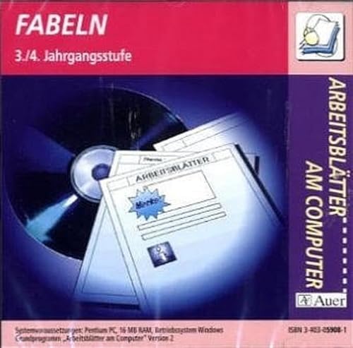 Fabeln, 3./4. Jahrgangsstufe, 1 CD-ROM35 fertig gestaltete Arbeitsblätter von Auer Verlag i.d.AAP LW