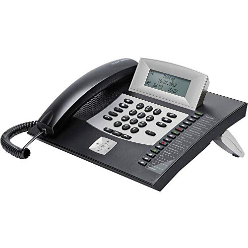 Auerswald 90114 COMfortel 1600 Systemtelefon, ISDN Headsetanschluss, Freisprechen, Touchscreen Beleuchtete, Schwarz, Silber von Auerswald