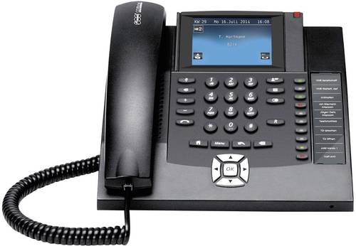 Auerswald COMfortel 1400 Systemtelefon, ISDN Freisprechen Touch-Farbdisplay Schwarz von Auerswald