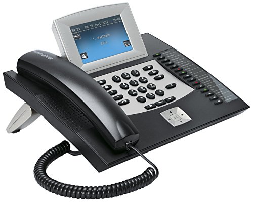 Auerswald COMfortel 2600 Telefon mit Anrufbeantworter und Freisprecheinrichtung (10,9 cm (4,3 Zoll) Farbdisplay, SD-Kartenslot, USB) schwarz von Auerswald