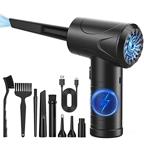 Elektrische Staubgebläse, 3-Gang 91000 U/min Compressed Air Duster, USB Wiederaufladbar Druckluftspray PC Reinigungsset Mit 6000mah Akku für Laptop,Tastatur,Auto,Bürogeräte,Sofa Elektrische Staubgebläse, 3-Gang 91000 U/min Compressed Air Duster, USB Wiederaufladbar Druckluftspray PC Reinigungsset Mit 6000mah Akku für Laptop,Tastatur,Auto,Bürogeräte,Sofa von Aufachieve