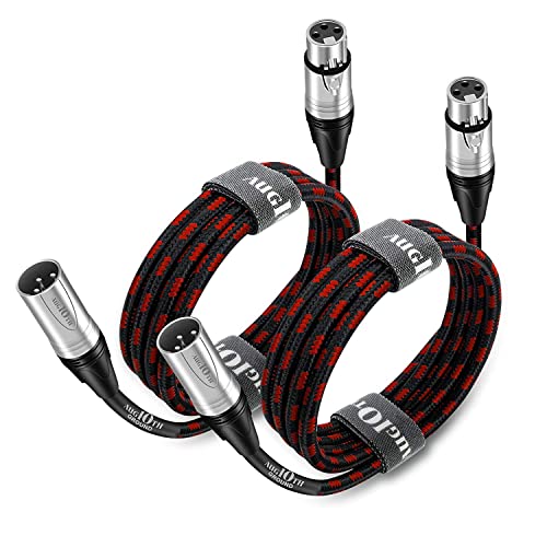 Augioth XLR auf XLR Pro Mikrofonkabel, 4,5 m, 2er-Pack, Stecker auf Buchse, XLR-Kabel, 3-polig, rot, symmetrisch, geschirmt, Mikrofonkabel für Verstärker, Mischpult, Lautsprechersysteme Augioth XLR auf XLR Pro Mikrofonkabel, 4,5 m, 2er-Pack, Stecker auf Buchse, XLR-Kabel, 3-polig, rot, symmetrisch, geschirmt, Mikrofonkabel für Verstärker, Mischpult, Lautsprechersysteme von Augioth
