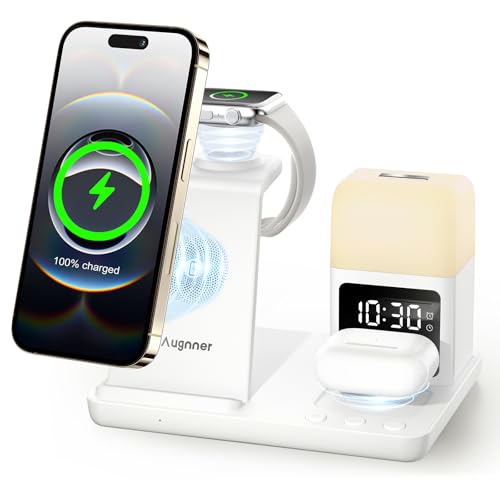 Induktive Ladestation für Samsung, 6 in 1 Wireless Charger Stand mit Nachttischlampe und Wecker Kompatibel für Galaxy Watch Ultra/6/5/4 Samsung Galaxy S25 S24 S23 S22 Ultra S21 Flip6 Fold6 Galaxy Buds Induktive Ladestation für Samsung, 6 in 1 Wireless Charger Stand mit Nachttischlampe und Wecker Kompatibel für Galaxy Watch Ultra/6/5/4 Samsung Galaxy S25 S24 S23 S22 Ultra S21 Flip6 Fold6 Galaxy Buds von Augnner