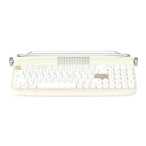 Augnongly B309 Dual-Modus-Tastatur für Lademodelle für Laptop Tablet Phone Gelb Elfenbein von Augnongly