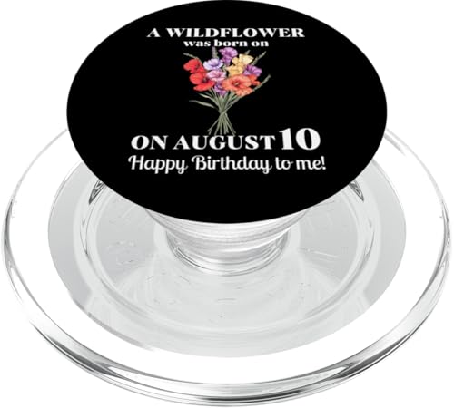 10. August Geburt Blume Gladiolen und Mohn August Geburtstag PopSockets PopGrip für MagSafe von August Birthday Wildflower Designs