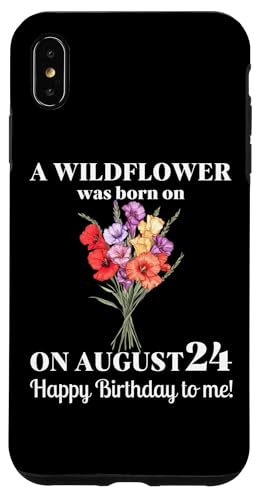 24. August Geburt Blume Gladiolen und Mohn August Geburtstag Hülle für iPhone XS Max von August Birthday Wildflower Designs