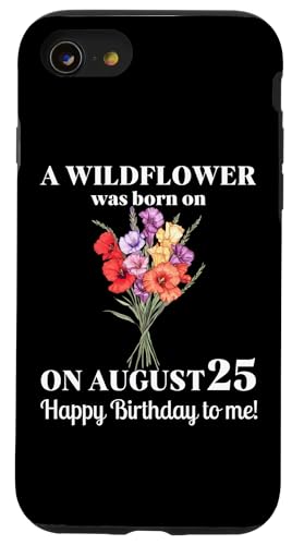 25. August Geburt Blume Gladiolen und Mohn August Geburtstag Hülle für iPhone SE (2020) / 7 / 8 von August Birthday Wildflower Designs