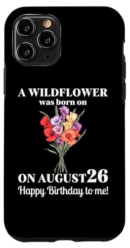26. August Geburt Blume Gladiolen und Mohn August Geburtstag Hülle für iPhone 11 Pro von August Birthday Wildflower Designs