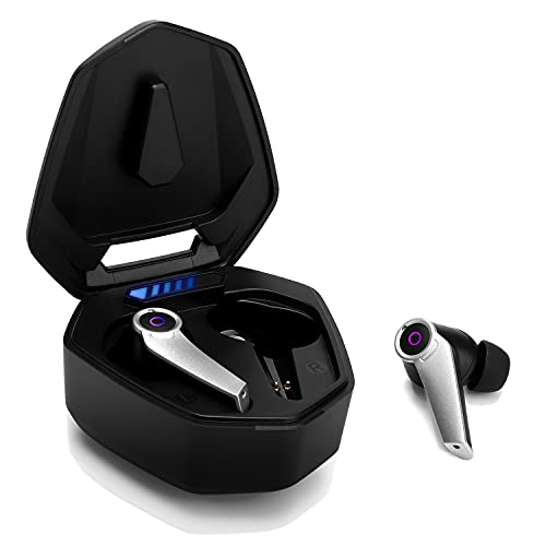 August True Wireless Gaming Kopfhörer mit Bluetooth 5.0 EPG500 – Stereo Gaming Mini Earbuds mit Dual Mikrofon Low Latency Berührungssteuerung Ladeschale USB C -kompatibel für Android und iOS-Schwarz von August