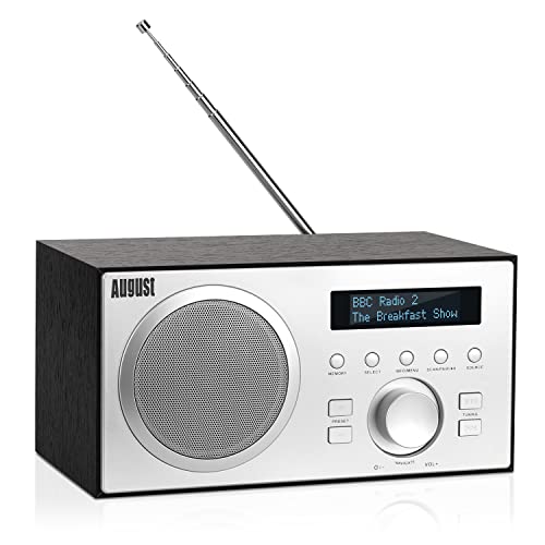 DAB+/FM Radio mit Bluetooth-August MB420-Digitales Küchenradio Holzgehäuse RDS-Funktion 60 Presets HiFi Bluetooth Lautsprecher 5W-Radiowecker Sleeptimer Alarm Snooze-USB/Aux-In/Aux-Out,MB420B,Schwarz DAB+/FM Radio mit Bluetooth-August MB420-Digitales Küchenradio Holzgehäuse RDS-Funktion 60 Presets HiFi Bluetooth Lautsprecher 5W-Radiowecker Sleeptimer Alarm Snooze-USB/Aux-In/Aux-Out,MB420B,Schwarz von August