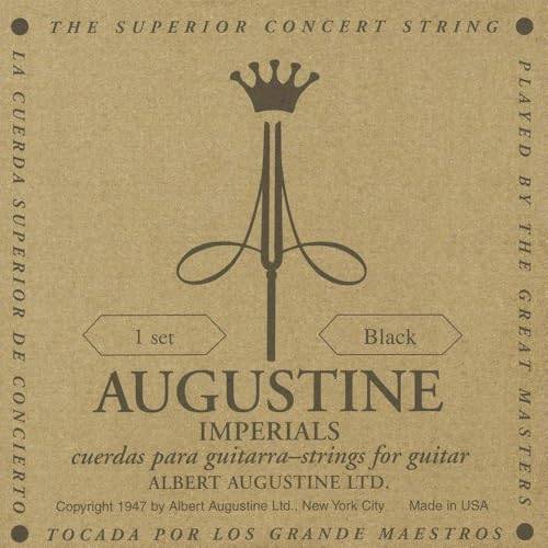 Klassik Gitarrensaiten Imperials Label Satz Black High Tension/Basssaiten Light Tension von Augustine
