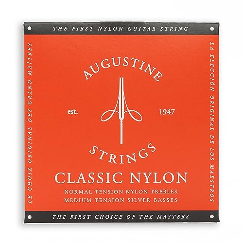 Klassik Gitarrensaiten Red Label Satz Regular Tension/Basssaiten Medium Tension Klassik Gitarrensaiten Red Label Satz Regular Tension/Basssaiten Medium Tension von Augustine