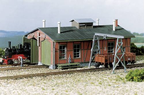 Auhagen 11 355 H0 Lokschuppen,zweiständig mit Bockkran von Auhagen