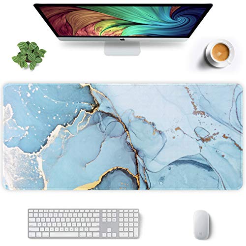 Auhoahsil Erweitertes Mauspad, XXL-Gaming-Mauspad, großes Mauspad, Laptop, Computer, Tastatur-Matte, Schreibtischunterlage mit rutschfester Unterseite und genähtem Rand, 80 x 40 cm, grüner Marmor Auhoahsil Erweitertes Mauspad, XXL-Gaming-Mauspad, großes Mauspad, Laptop, Computer, Tastatur-Matte, Schreibtischunterlage mit rutschfester Unterseite und genähtem Rand, 80 x 40 cm, grüner Marmor von Auhoahsil