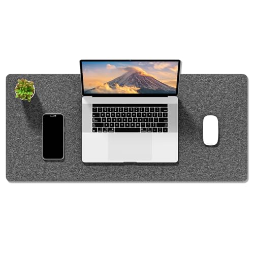 Auhoahsil Filz-Schreibtischmatte, minimalistisches großes Mauspad, XL, 80 x 30 cm, Schreibtischunterlage für Desktop, Tastatur, Laptop, Computer, Büro, Arbeit von zu Hause, Gaming, Grau Auhoahsil Filz-Schreibtischmatte, minimalistisches großes Mauspad, XL, 80 x 30 cm, Schreibtischunterlage für Desktop, Tastatur, Laptop, Computer, Büro, Arbeit von zu Hause, Gaming, Grau von Auhoahsil