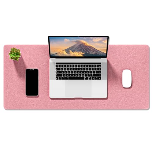 Auhoahsil Filz-Schreibtischunterlage, Minimalistisches großes Mauspad, XL, 80 x 30 cm, Schreibtischunterlage für Desktop, Tastatur, Laptop, Computer, Büro, Arbeit von zu Hause, Gaming, Rosa Auhoahsil Filz-Schreibtischunterlage, Minimalistisches großes Mauspad, XL, 80 x 30 cm, Schreibtischunterlage für Desktop, Tastatur, Laptop, Computer, Büro, Arbeit von zu Hause, Gaming, Rosa von Auhoahsil
