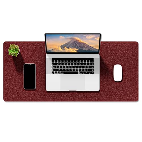 Auhoahsil Filz-Schreibtischunterlage, Minimalistisches großes Mauspad, XL, 80 x 30 cm, Schreibtischunterlage für Desktop, Tastatur, Laptop, Computer, Büro, Arbeit von zu Hause, Gaming, Rot Auhoahsil Filz-Schreibtischunterlage, Minimalistisches großes Mauspad, XL, 80 x 30 cm, Schreibtischunterlage für Desktop, Tastatur, Laptop, Computer, Büro, Arbeit von zu Hause, Gaming, Rot von Auhoahsil
