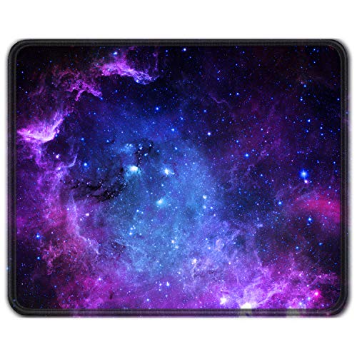 Auhoahsil Mauspad, personalisierbar, rutschfestes Gummi-Mauspad mit langlebigen genähten Kanten, für Gaming, Kinder, niedliches individuelles Muster Rectangular - 10 x 12 inch Geheimnisvolle Galaxie von Auhoahsil