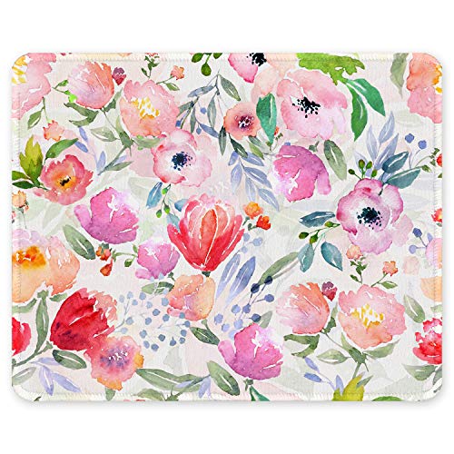 Auhoahsil Mauspad, quadratisches Blumendesign, rosa Narzissen, rutschfestes Gummi-Mauspad mit langlebigen genähten Kanten, für Gaming, Büro, Laptop, Computer, PC, Frauen, 30 x 25 cm, Blumen Auhoahsil Mauspad, quadratisches Blumendesign, rosa Narzissen, rutschfestes Gummi-Mauspad mit langlebigen genähten Kanten, für Gaming, Büro, Laptop, Computer, PC, Frauen, 30 x 25 cm, Blumen von Auhoahsil