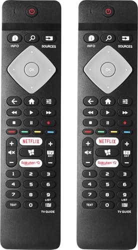 2er-Pack BRC0884301/01 Universal Ersatz TV Fernbedienung Kompatibel mit Philips TV Ambilight LCD LED 3D HD Smart TV 2er-Pack BRC0884301/01 Universal Ersatz TV Fernbedienung Kompatibel mit Philips TV Ambilight LCD LED 3D HD Smart TV von Auilzlz