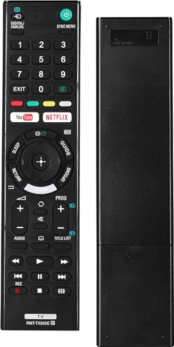 Ersatz Fernbedienung Kompatibel mit Sony bravia TV mit Netflix- und You Tube-Tasten RMT-TX300E Ersatz Fernbedienung Kompatibel mit Sony bravia TV mit Netflix- und You Tube-Tasten RMT-TX300E von Auilzlz
