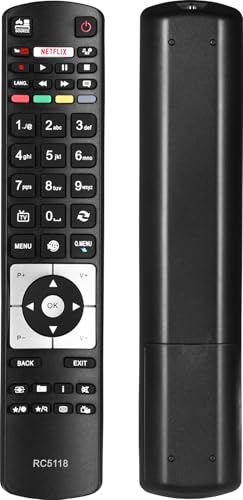 RC5118 Universal Fernbedienung Kompatibel mit Telefunken/Bush/Digihome/Alba/Polaroid/FINLUX/Hitachi Smart TV Fernseher RC5118 Universal Fernbedienung Kompatibel mit Telefunken/Bush/Digihome/Alba/Polaroid/FINLUX/Hitachi Smart TV Fernseher von Auilzlz