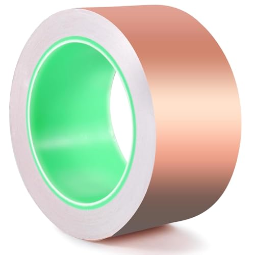 Kupferband Gegen Schnecken, Kupferfolie Klebeband 50mm x 20m,Beidseitig Leitende Kupferfolienband,Kupferfolieband EMI Abschirmband,Schneckenschutz Kupferfolie Selbstklebend für Erdung und Löten Kupferband Gegen Schnecken, Kupferfolie Klebeband 50mm x 20m,Beidseitig Leitende Kupferfolienband,Kupferfolieband EMI Abschirmband,Schneckenschutz Kupferfolie Selbstklebend für Erdung und Löten von Auirshiky