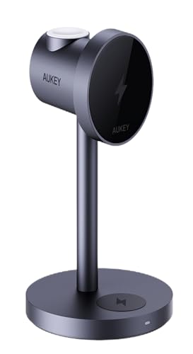 Aukey Wireless Charger MagFusion 3 in 1 LC-MC311, 15W Qi2 (Gray) von Aukey