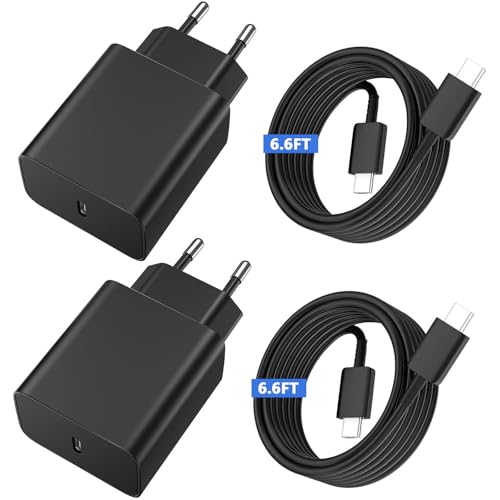 45W USB C Ladegerät Schnellladegerät für Samsung Galaxy S24 S23 S22 S21 S20fe S10 S9 S8 A55 A54 A53 5g A52 A51 A50 A34 A33 A13 A12 mit 2M USB C Schnellladekabel,Fast Charger Adapter Netzteil (2-Pack) 45W USB C Ladegerät Schnellladegerät für Samsung Galaxy S24 S23 S22 S21 S20fe S10 S9 S8 A55 A54 A53 5g A52 A51 A50 A34 A33 A13 A12 mit 2M USB C Schnellladekabel,Fast Charger Adapter Netzteil (2-Pack) von Aukire