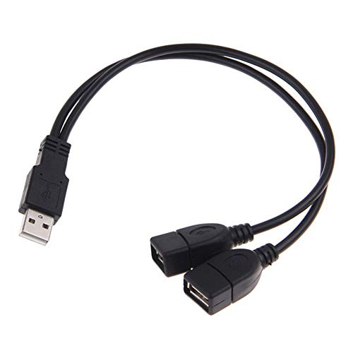 Aukson B39 USB Splitter 1 zu 2 A Stecker zu 2X Buchse USB Strom Daten Kabel Adapter 30cm USB A 1 Stecker zu 2 Buchse Port Verlängerungs Adapter Verteiler von Aukson