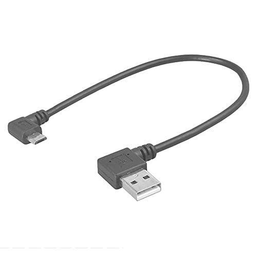 Aukson G19 USB Stecker to Micro B Kabel Handy Ladekabel Adapter nach rechts abgewinkelt 20cm von Aukson