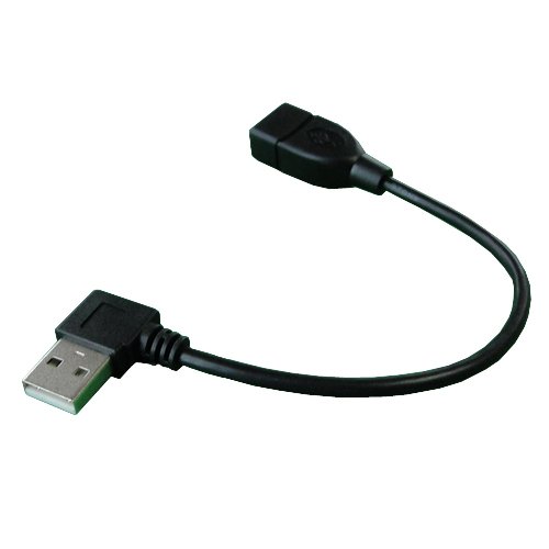 Aukson G30 USB 2.0 Verlängerungskabel abgewinkelt 90 Grad USB Typ Stecker auf Buchse Verlängerung Adapter Kabel nach Links 20cm von Aukson